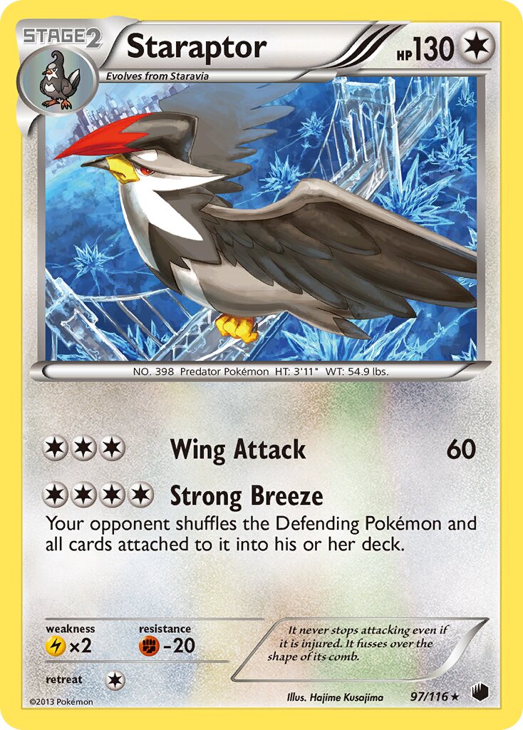 Staraptor 097/116 — Plasma Freeze (English Pokémon TCG card)