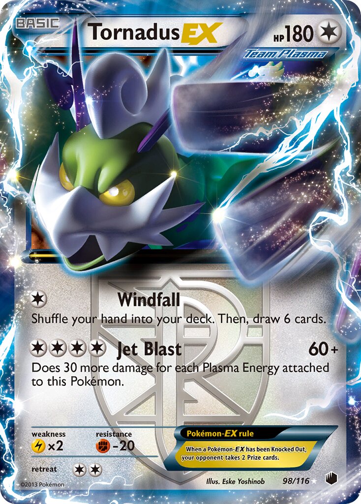 Tornadus-EX 098/116 — Plasma Freeze (English Pokémon TCG card)
