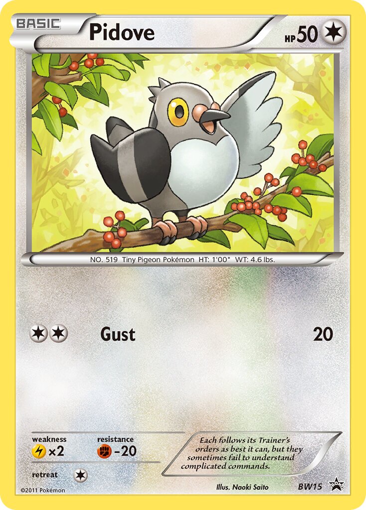 Pidove BW15 — Black & White Promos (English Pokémon TCG card)