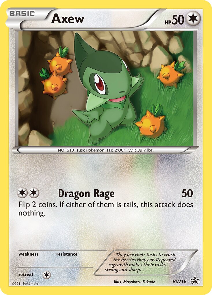 Axew BW16 — Black & White Promos (English Pokémon TCG card)