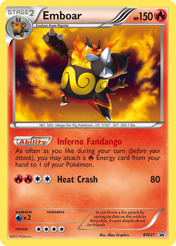 Emboar BW21 — Black & White Promos (English Pokémon TCG card)