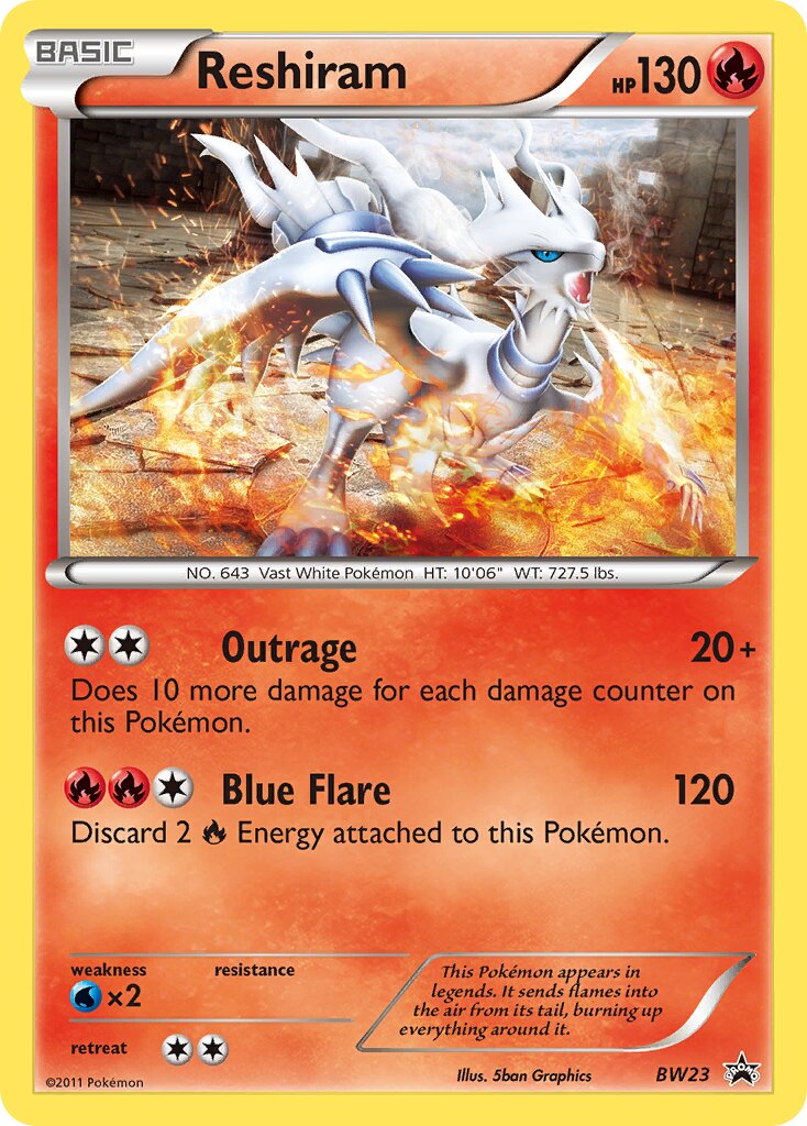 Reshiram BW23 — Black & White Promos (English Pokémon TCG card)