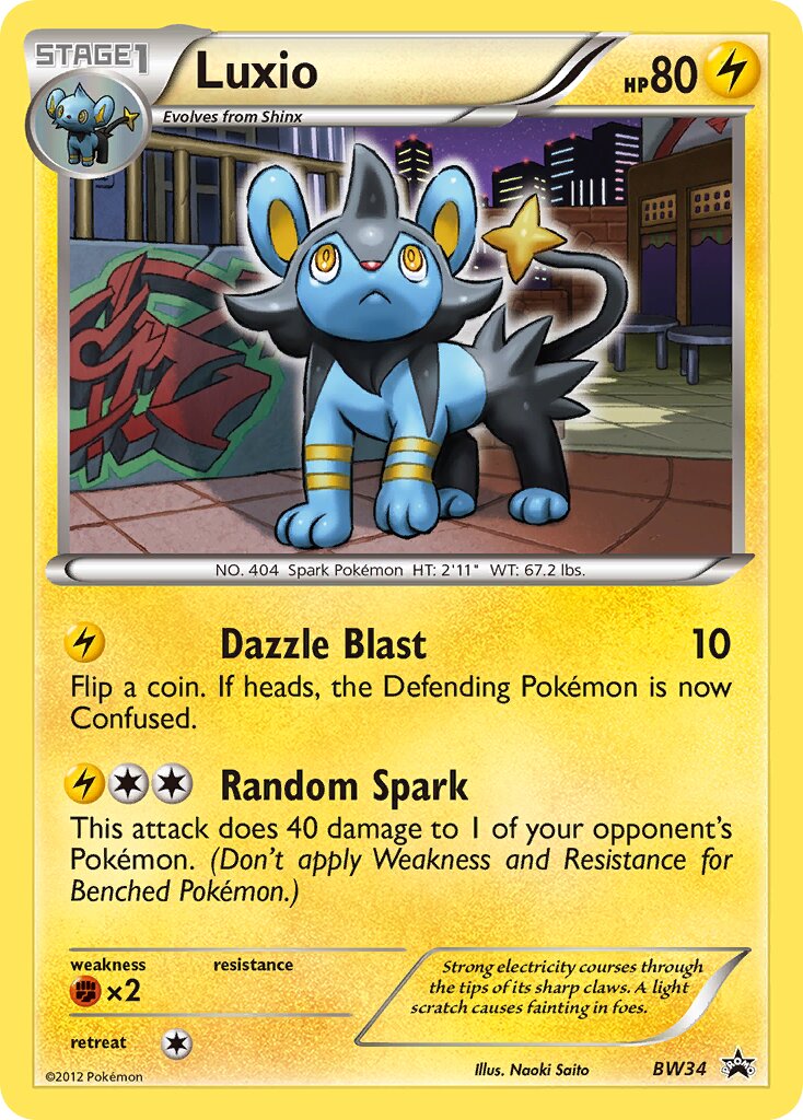 Luxio BW34 — Black & White Promos (English Pokémon TCG card)