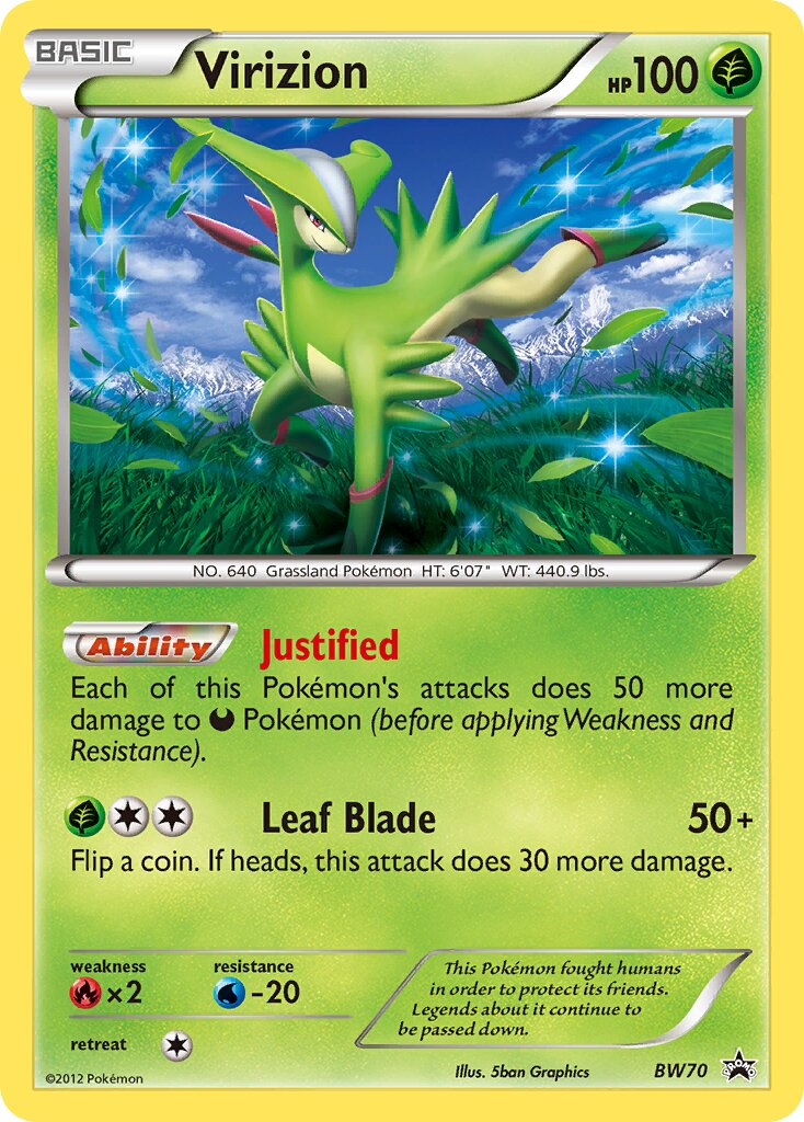 Virizion BW70 — Black & White Promos (English Pokémon TCG card)