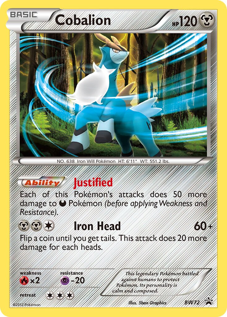 Cobalion BW72 — Black & White Promos (English Pokémon TCG card)