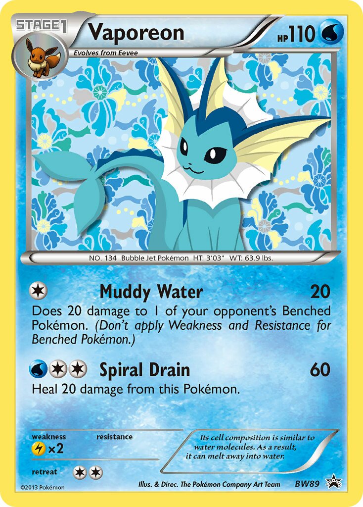 Vaporeon BW89 — Black & White Promos (English Pokémon TCG card)