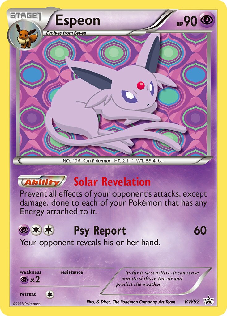 Espeon BW92 — Black & White Promos (English Pokémon TCG card)