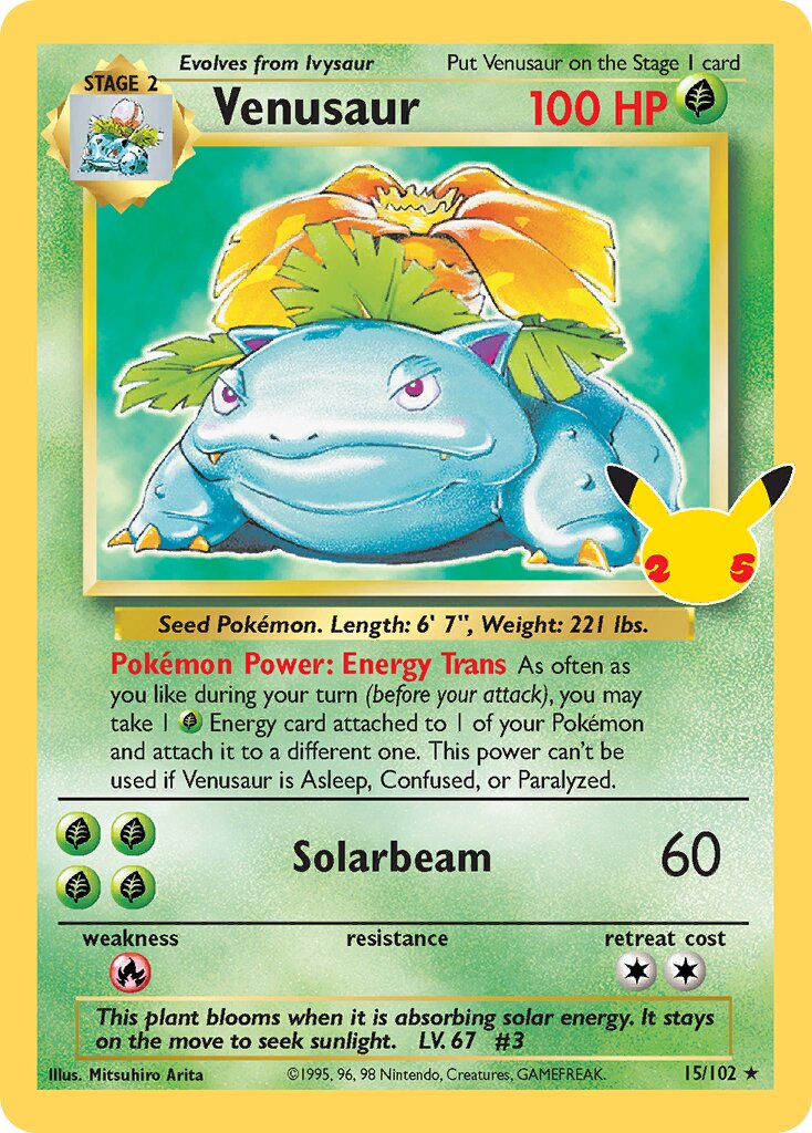 Venusaur 015/25 — Celebrations (Classic Collection) (English Pokémon TCG card)