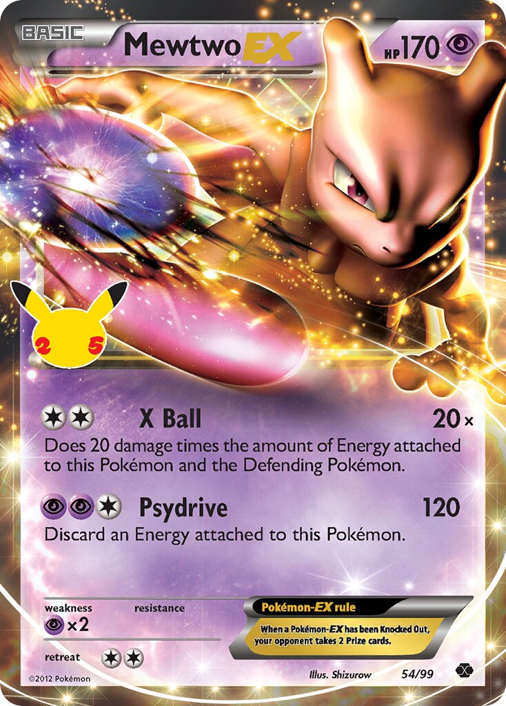 Mewtwo-EX 054/25 — Celebrations (Classic Collection) (English Pokémon TCG card)