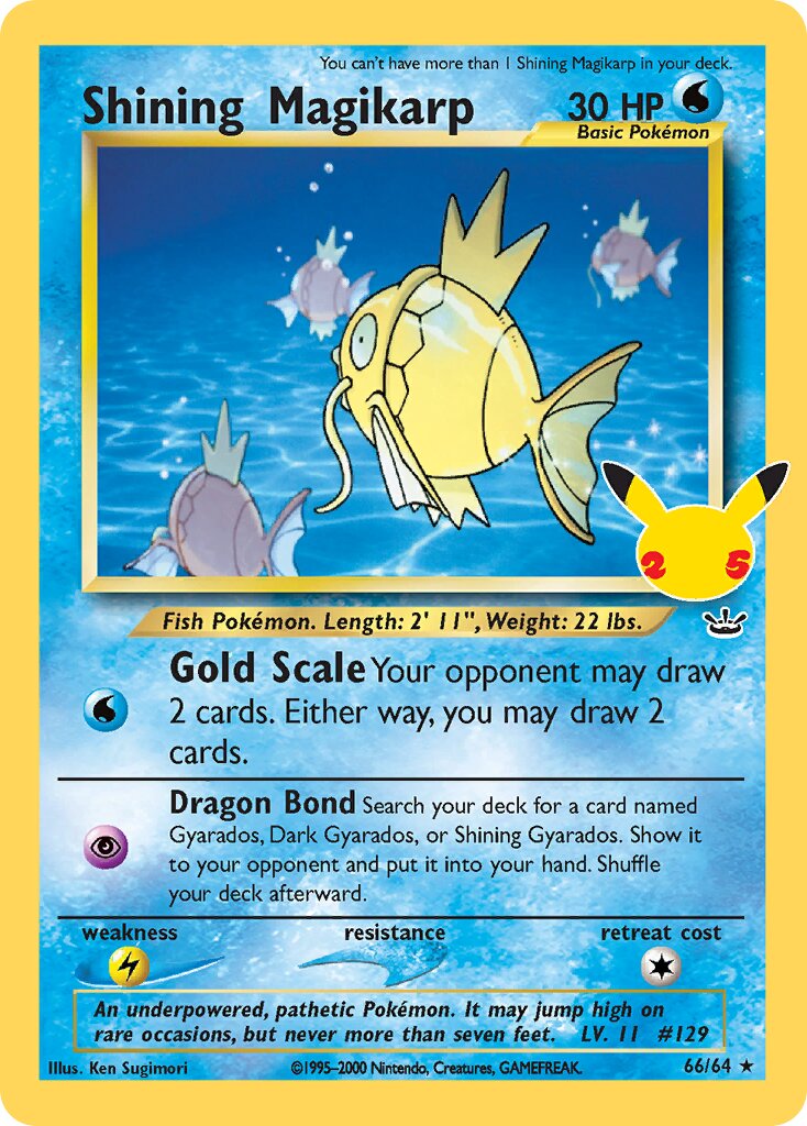 Shining Magikarp 066/25 — Celebrations (Classic Collection) (English Pokémon TCG card)