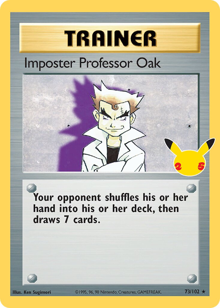 Imposter Professor Oak 073/25 — Celebrations (Classic Collection) (English Pokémon TCG card)