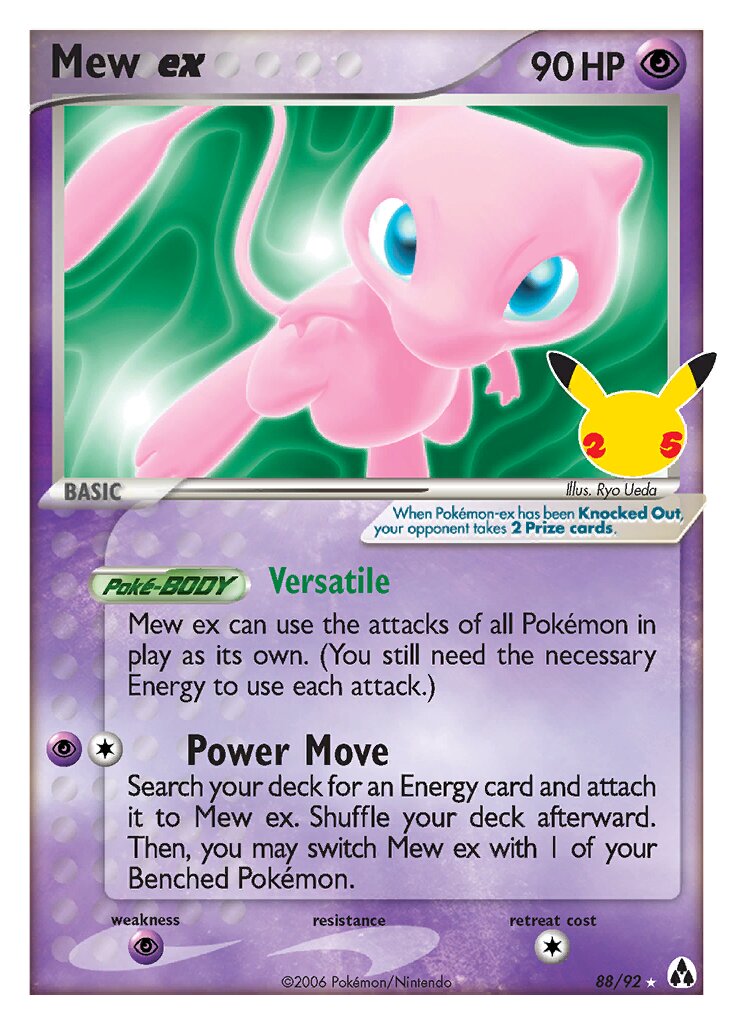 Mew ex 088/25 — Celebrations (Classic Collection) (English Pokémon TCG card)