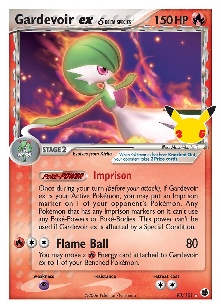 Gardevoir ex 093/25 — Celebrations (Classic Collection) (English Pokémon TCG card)