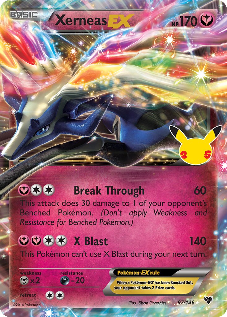 Xerneas-EX 097/25 — Celebrations (Classic Collection) (English Pokémon TCG card)