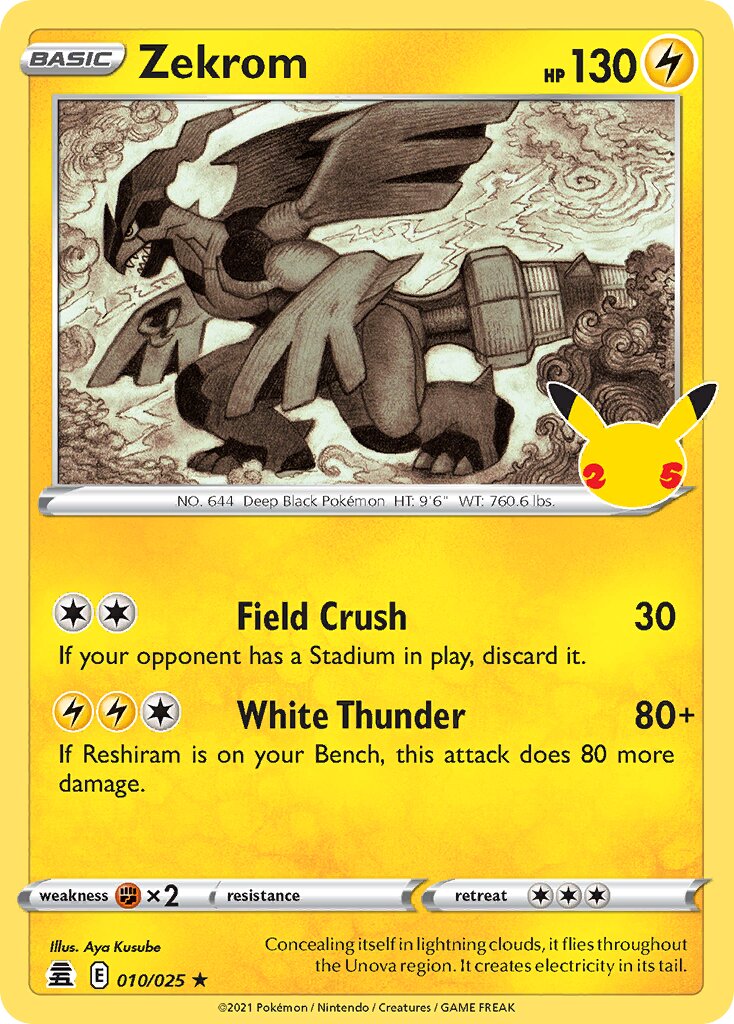 Zekrom 010/50 — Celebrations (English Pokémon TCG card)