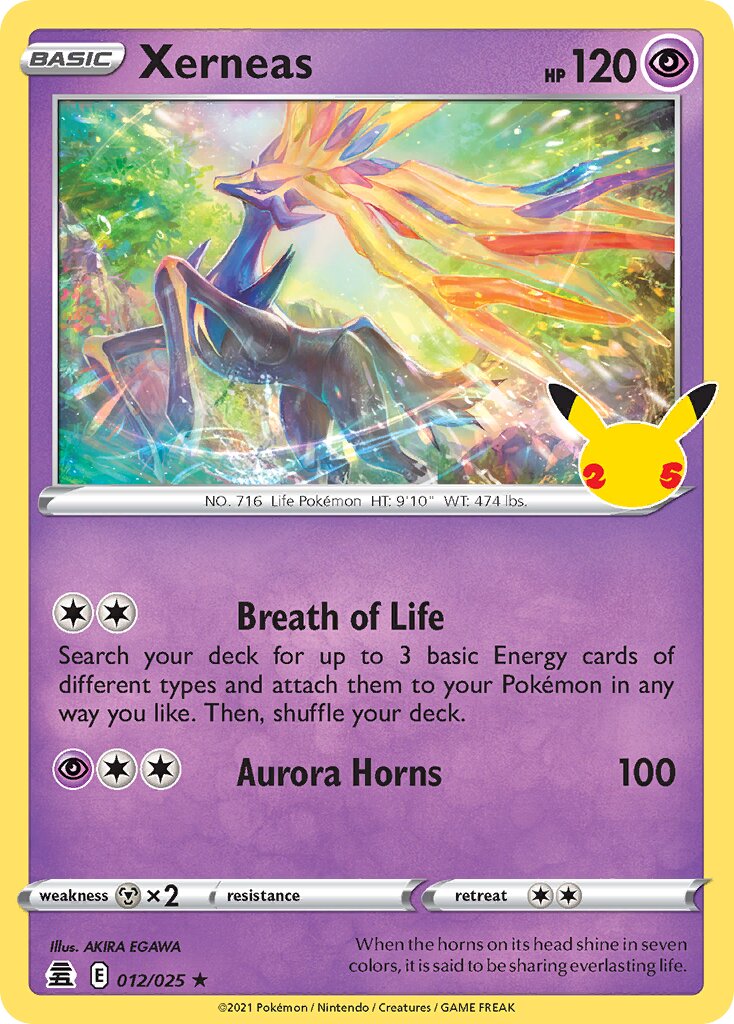 Xerneas 012/50 — Celebrations (English Pokémon TCG card)