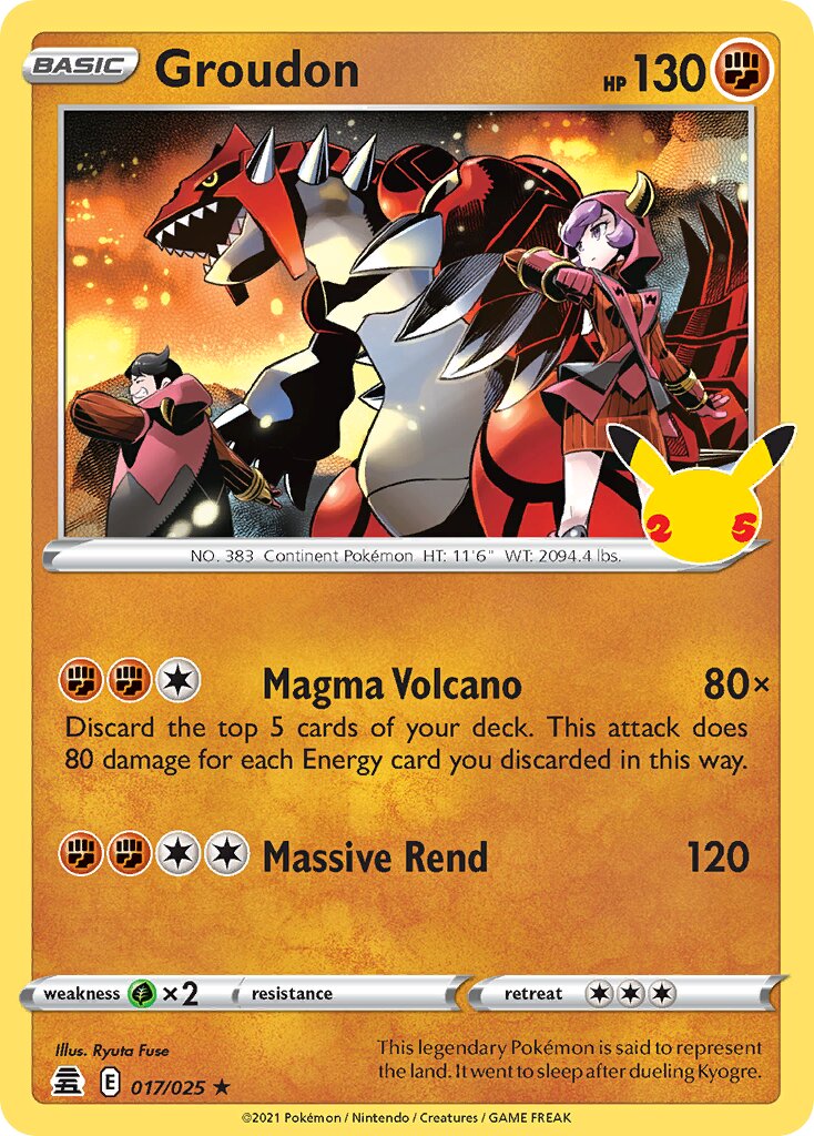 Groudon 017/50 — Celebrations (English Pokémon TCG card)