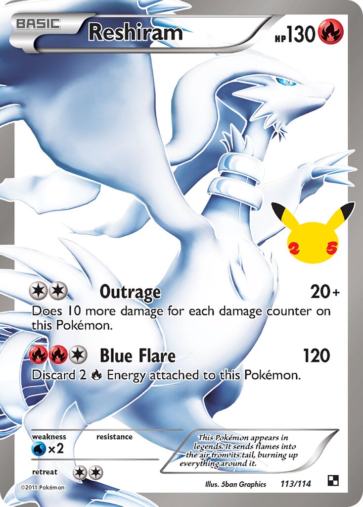 Reshiram 011/50 — Celebrations (English Pokémon TCG card)