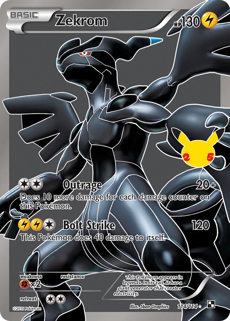 Zekrom 011/50 — Celebrations (English Pokémon TCG card)