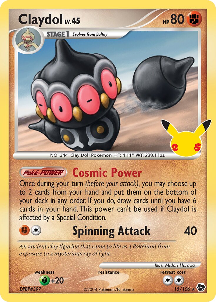 Claydol 015/50 — Celebrations (English Pokémon TCG card)