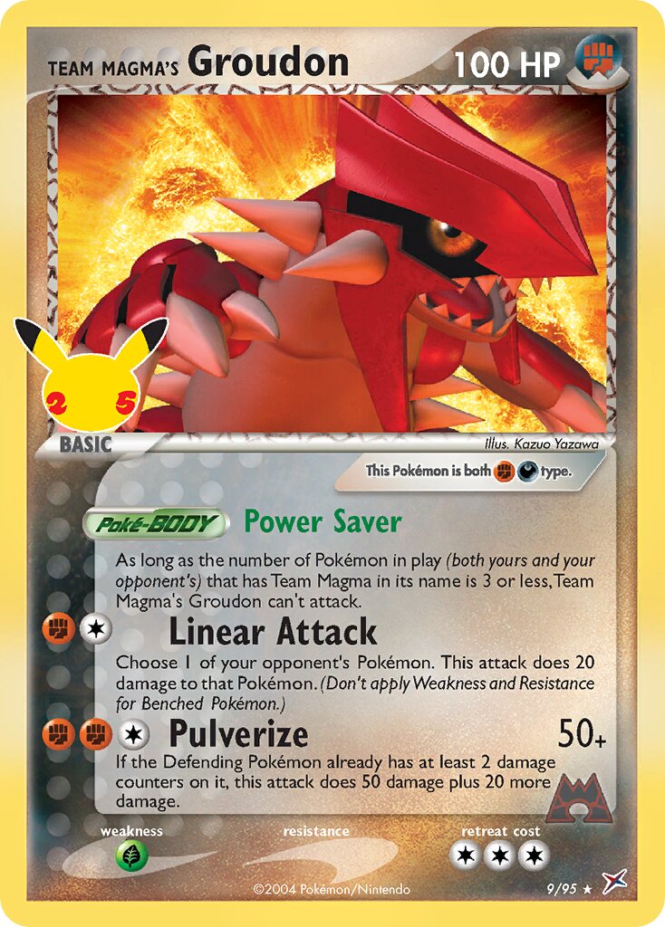 Team Magma's Groudon 009/50 — Celebrations (English Pokémon TCG card)