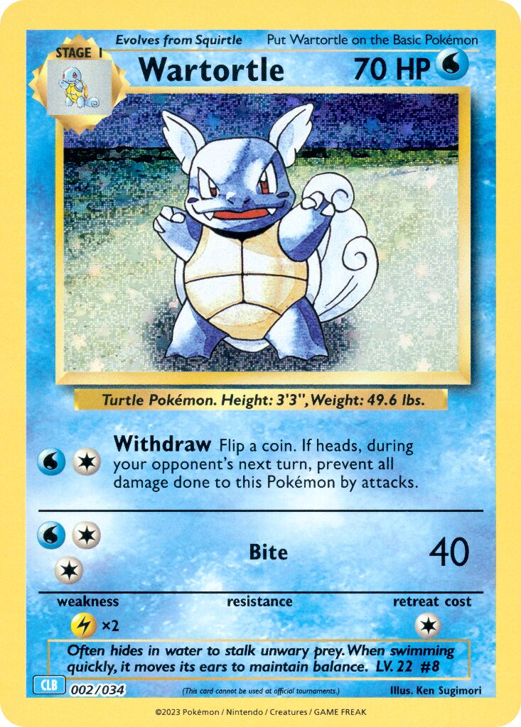 Wartortle 002 — Pokémon TCG Classic (Blastoise) (English Pokémon TCG card)