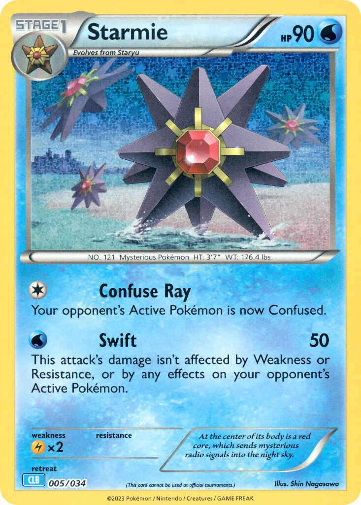 Starmie 005 — Pokémon TCG Classic (Blastoise) (English Pokémon TCG card)