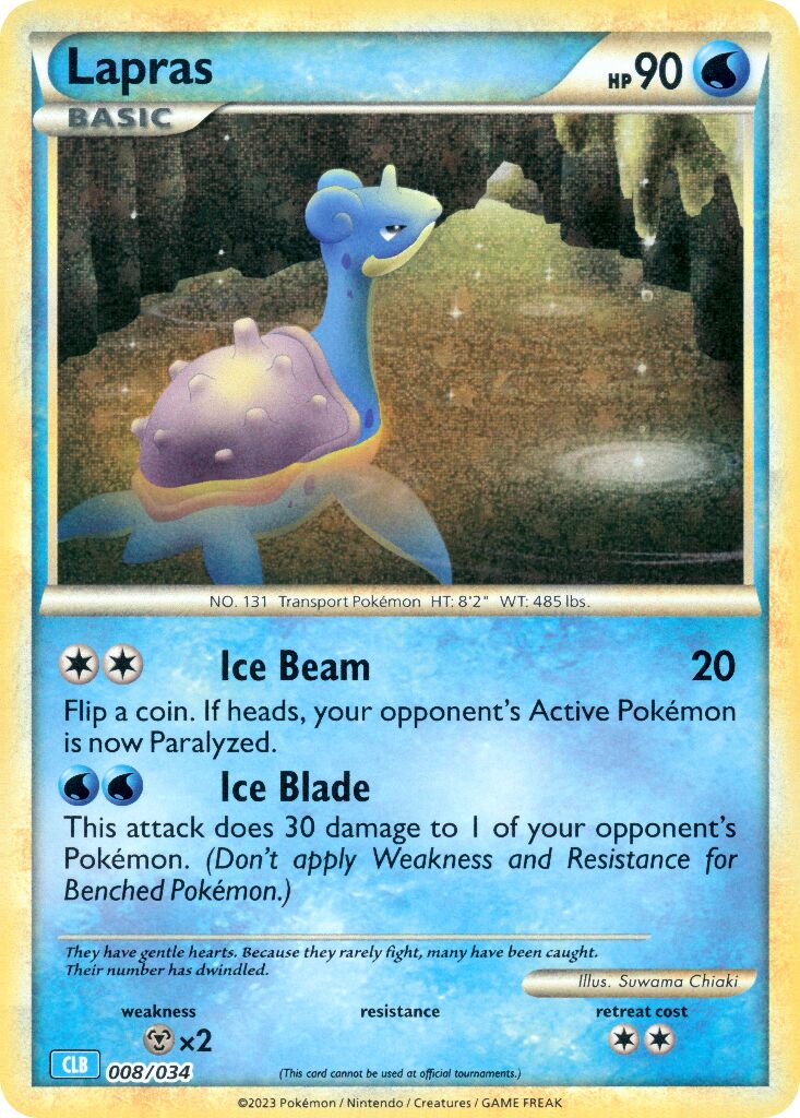 Lapras 008 — Pokémon TCG Classic (Blastoise) (English Pokémon TCG card)