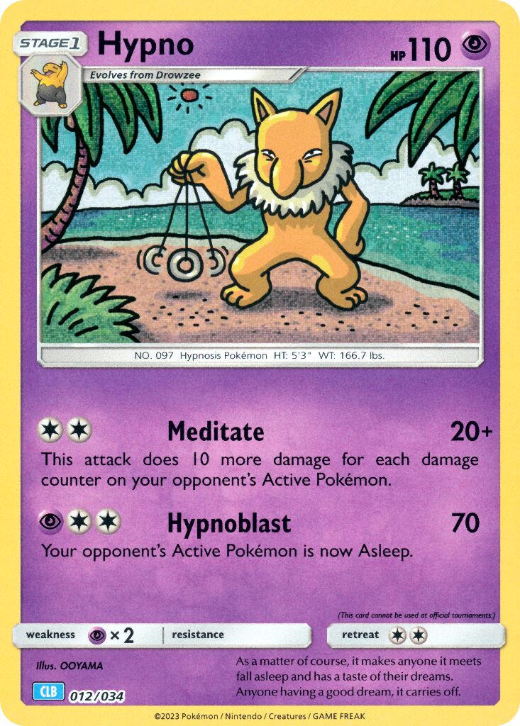 Hypno 012 — Pokémon TCG Classic (Blastoise) (English Pokémon TCG card)