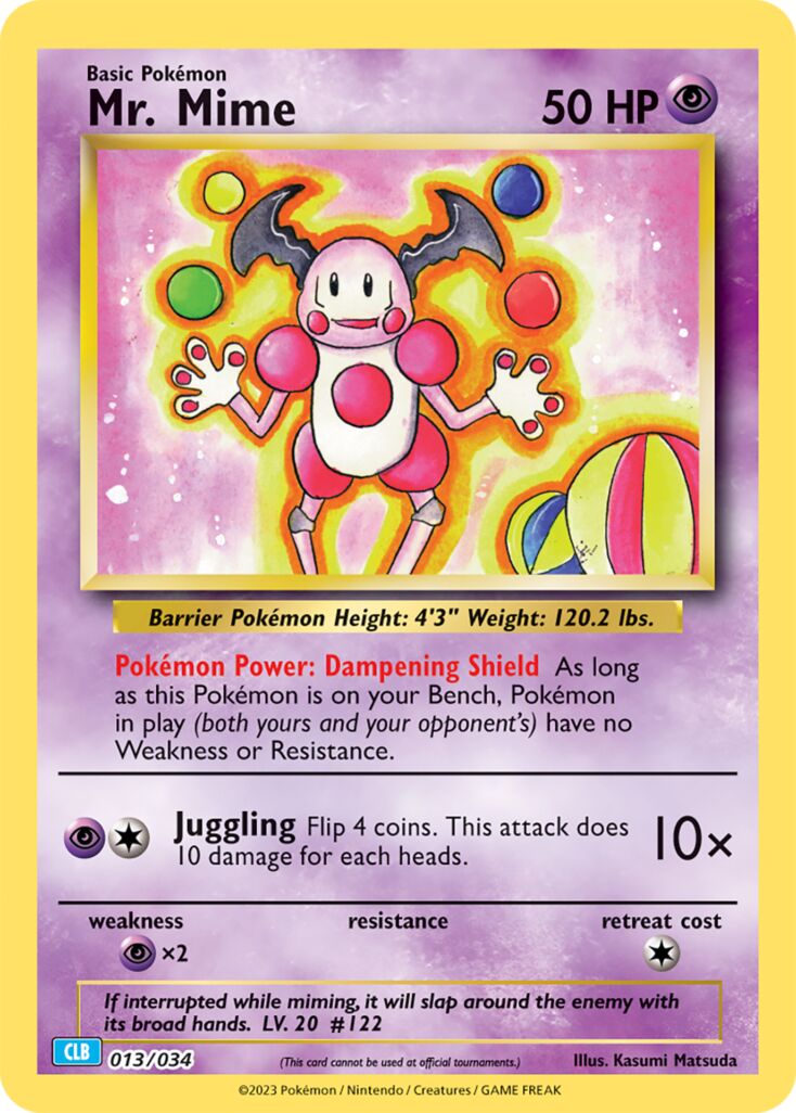 Mr. Mime 013 — Pokémon TCG Classic (Blastoise) (English Pokémon TCG card)