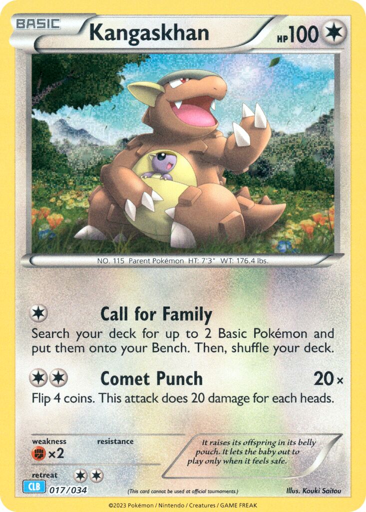 Kangaskhan 017 — Pokémon TCG Classic (Blastoise) (English Pokémon TCG card)