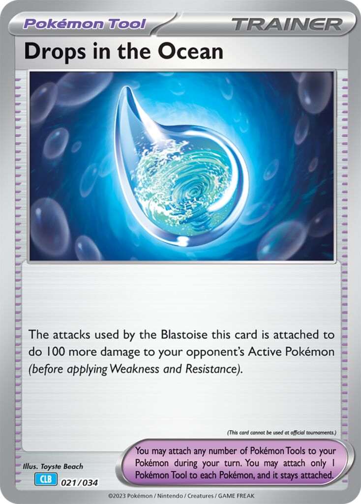 Drops in the Ocean 021 — Pokémon TCG Classic (Blastoise) (English Pokémon TCG card)