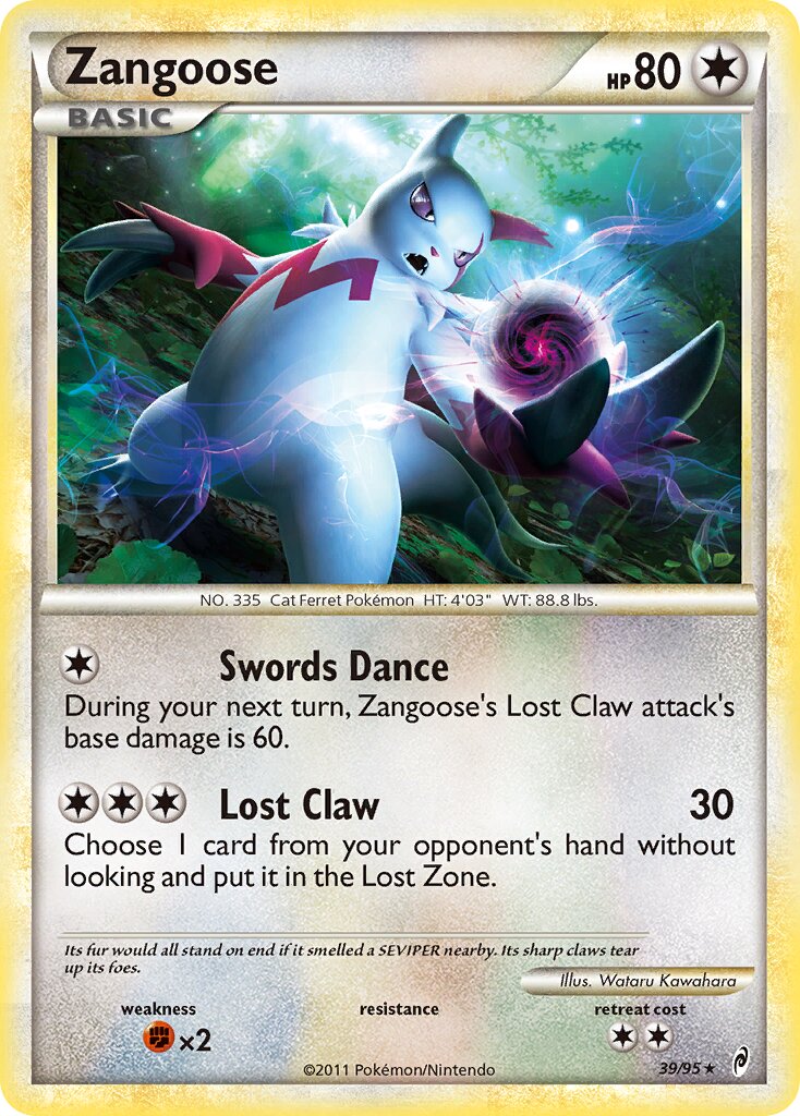 Zangoose 039/106 — Call of Legends (English Pokémon TCG card)