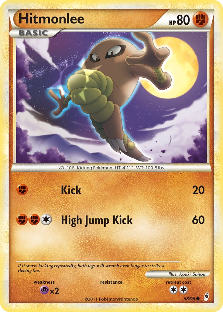 Hitmonlee 058/106 — Call of Legends (English Pokémon TCG card)