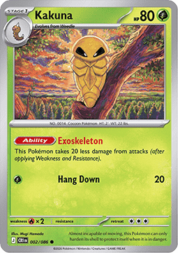 Kakuna 002/86 — Chaos Rising (English Pokémon TCG card)