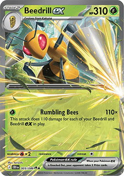 Beedrill ex 003/86 — Chaos Rising (English Pokémon TCG card)
