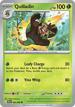 Quilladin 006/86 — Chaos Rising (English Pokémon TCG card)