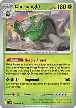 Chesnaught 007/86 — Chaos Rising (English Pokémon TCG card)