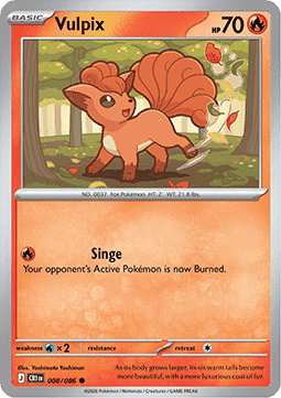 Vulpix 008/86 — Chaos Rising (English Pokémon TCG card)