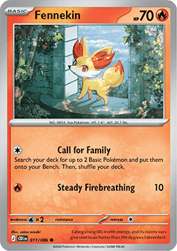 Fennekin 011/86 — Chaos Rising (English Pokémon TCG card)