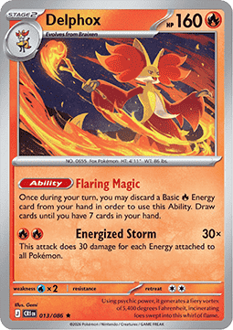 Delphox 013/86 — Chaos Rising (English Pokémon TCG card)