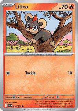 Litleo 014/86 — Chaos Rising (English Pokémon TCG card)