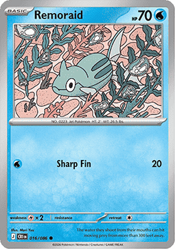 Remoraid 016/86 — Chaos Rising (English Pokémon TCG card)