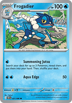 Frogadier 021/86 — Chaos Rising (English Pokémon TCG card)