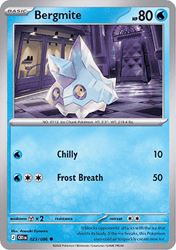 Bergmite 023/86 — Chaos Rising (English Pokémon TCG card)