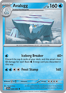 Avalugg 024/86 — Chaos Rising (English Pokémon TCG card)
