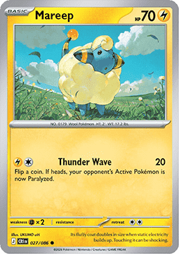 Mareep 027/86 — Chaos Rising (English Pokémon TCG card)