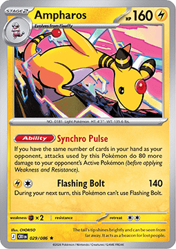 Ampharos 029/86 — Chaos Rising (English Pokémon TCG card)