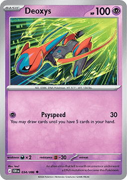 Deoxys 034/86 — Chaos Rising (English Pokémon TCG card)