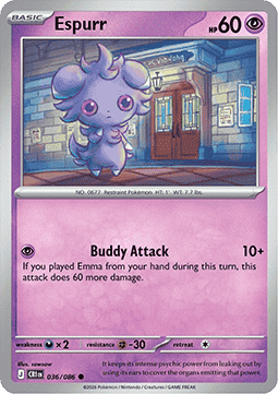 Espurr 036/86 — Chaos Rising (English Pokémon TCG card)